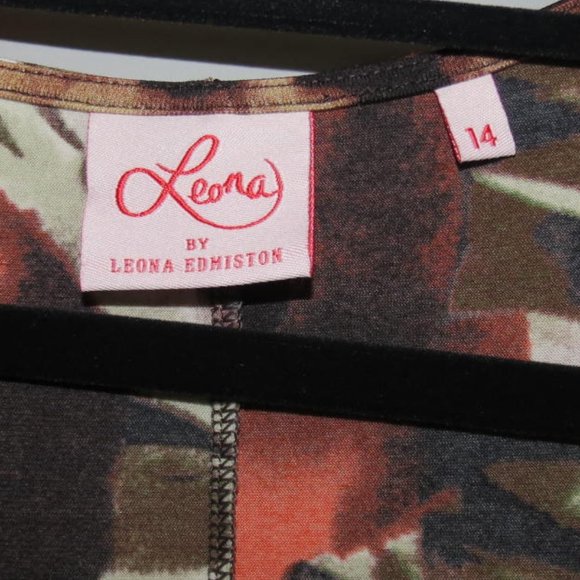 LEONA - BY LEONA EDMINSTON - faux wrap style dress - size 14 - Picture 5 of 7